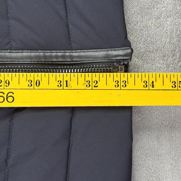 Michael Michael Kors Coat Womens XS Navy Packable Puffer Hooded Long Quilted - Picture 15 of 16